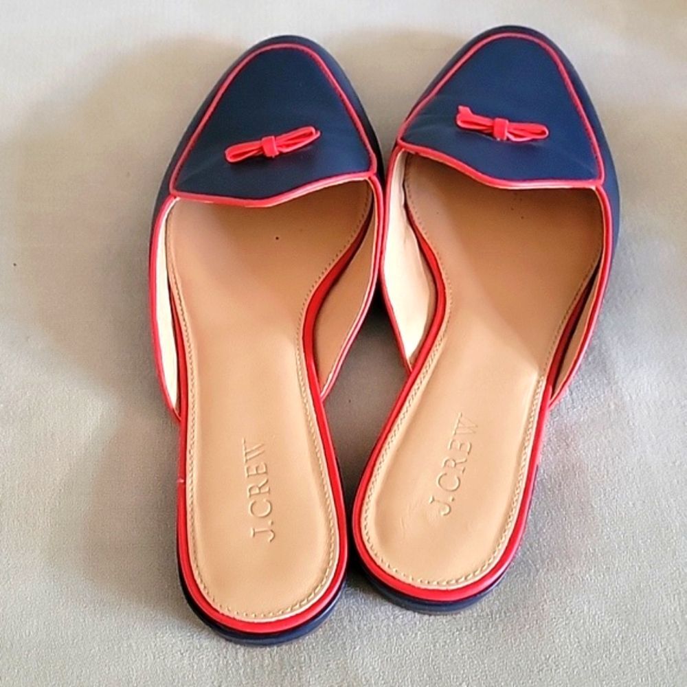 J.Crew Piped Loafer Mules Size US 9.5 - Picture 5 of 9